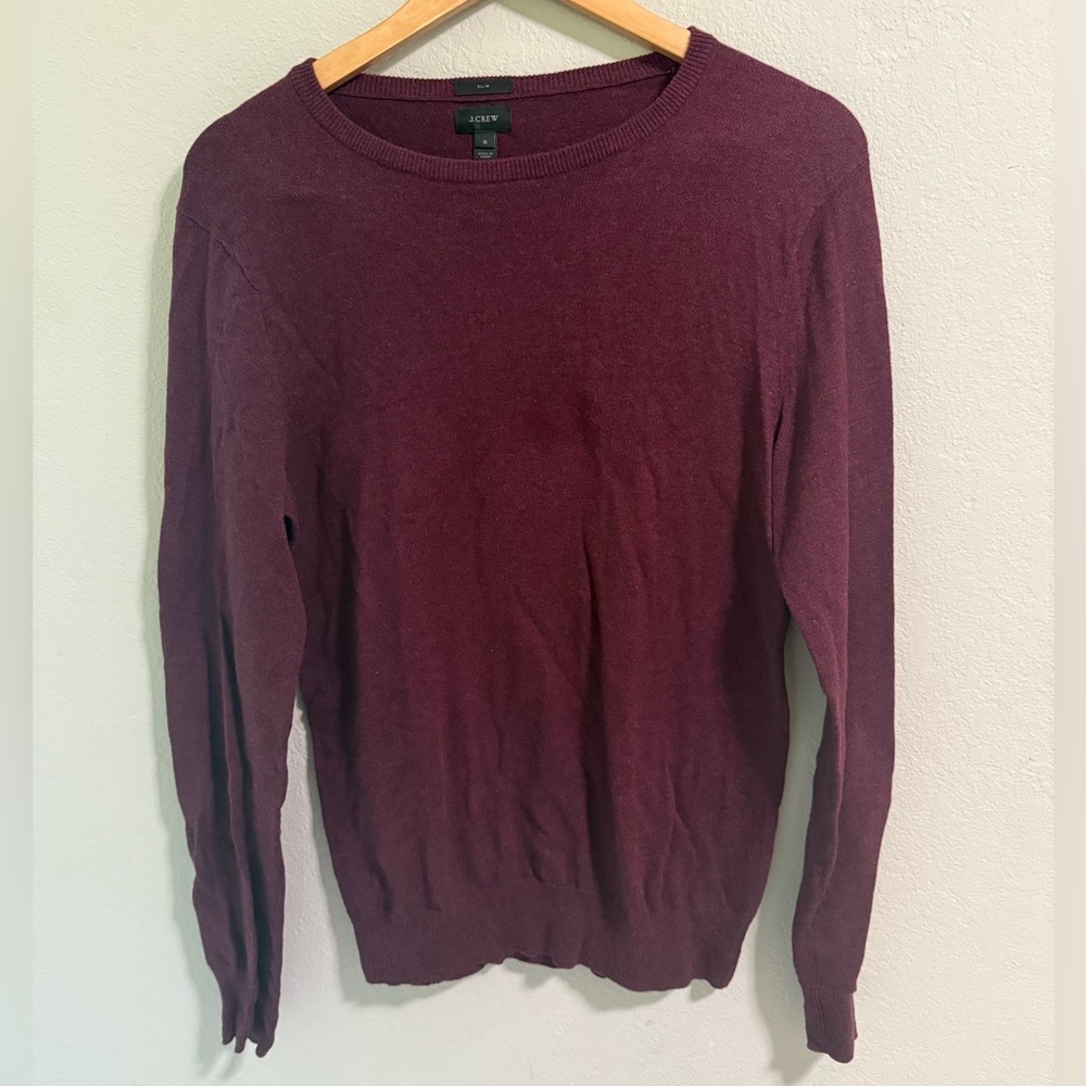 J.Crew Red Merino Wool Blend Crewneck Sweater Men’s Small